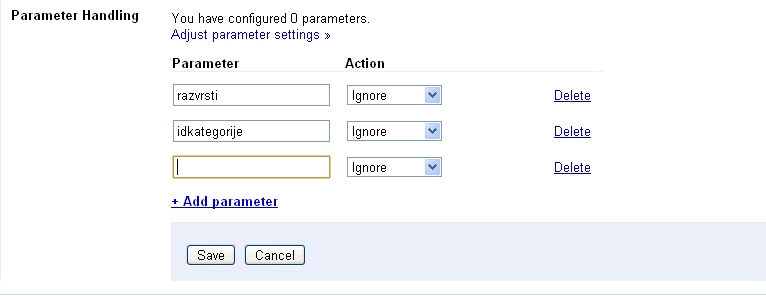 Parameter handling Parameter handling